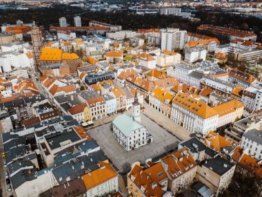 Ajnfart Metropolii: od średniowiecza po unijne projekty Gliwice Rynek widziany z góry