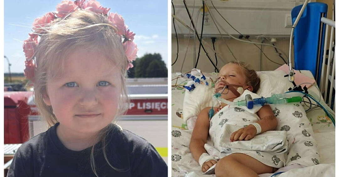 OSP Gliwice-Brzezinka walczy o zdrowie Mai. 3-latka ucierpiała w wypadku samochodowym